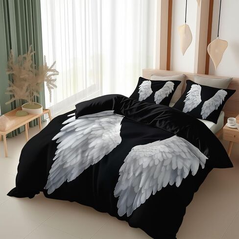 2pcs غطاء لحاف الأسود مجموعة ليدلر ، وغطاء لحاف ميكروفيه واحد ووسادة واحدة ، وفرة قطط قطط أمريكان للأطفال الفتيات والمراهقين ، وروابط الزاوية والشرطة in Saudi Arabia