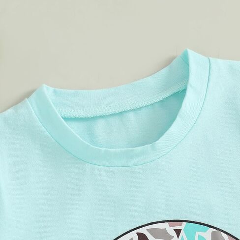 MERSARIPHY Toddler Boy Summer Clothes Duck Dinosaur Animal Embroidery Short Sleeve T Shirt Plaid Shorts Set Casual Outfits in Saudi Arabia