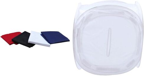 Mikikit 1 PC Portable Folding Photography Booth with Color Backgrounds Easy to Install and Lightweight Photo Studio Shooting Tent for Photo Results in Saudi Arabia