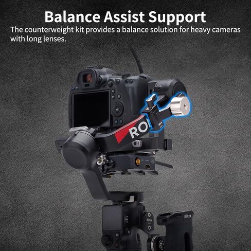 مجموعة ثقل الموازنة Nitze متوافقة مع DJI RS 4 Pro/ Rs 4/ Rs 3 Pro/ Rs 3/ RSC 2/ RS 2 ، مع المشبك المتصاعد و 50 جم/ 100 جرام الموازن - N28 -S4 in Saudi Arabia