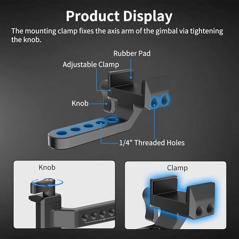مجموعة ثقل الموازنة Nitze متوافقة مع DJI RS 4 Pro/ Rs 4/ Rs 3 Pro/ Rs 3/ RSC 2/ RS 2 ، مع المشبك المتصاعد و 50 جم/ 100 جرام الموازن - N28 -S4 in Saudi Arabia