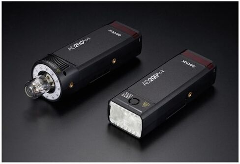Godox Ad200 Pro II TTL Pocket Flash Kit مع H200J II و H200 II رؤوس فلاش ، عرض شاشة ملونة ومصباح نمذجة LED in Saudi Arabia