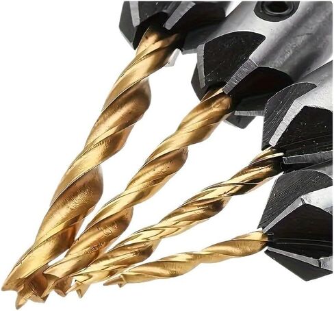 4pcs High Speed Steel Countersink Drill Bit Set 3-6mm Counter Sink Bit Fit for Wood Woodworking Carpentry Reamer with Hex Key Wrench in Saudi Arabia