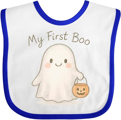inktastic My First Boo Cute Ghost Halloween Outfit Baby Bib in Saudi Arabia