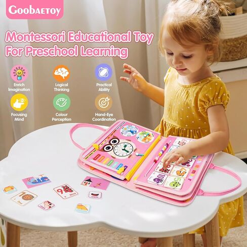 Montessori Baure Board Boy ، Toddler Toys for 1 2 3+ year boy ، Toddler Bud Parenge Book Educational Learning Activity Towes for Road Airplane Travel for Kids with Autism in Saudi Arabia
