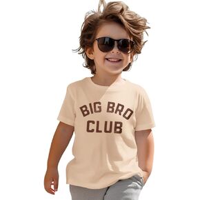 Big Brother Shirt Toddler Baby Boys Promoted to Big Brother Announcement T-Shirt Big Bro Club Short Sleeve Tee Tops