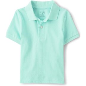 The Children's Place Baby Boys And Toddler Short Sleeve Solid Colored Polo Shirt, Mellow Aqua, 18-24 Months US