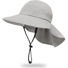 2-Pack Toddler Baby Sun Hat Kids Summer UPF 50+ for Boys Girls Adjustable Beach Hats with Bucket Wide Brim Age 1-7 Years