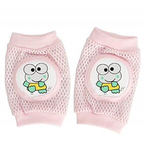 4 Pairs Baby Crawling Knee Pads Super Breathable Adjustable Cartoon Kneepads Knee Elbow Pads Arm Pads Safety Protector Toddler Girls and Boys