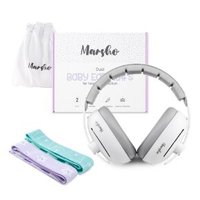 2-in-1 Baby Ear Muffs for Baby Ear Protection – Cute and Comfortable Baby Noise Cancelling Headphones with 2 Headbands and Headphone Strap Newborn Ear Protection Infant Headphones