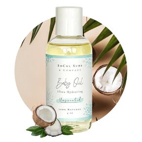 SoCal Suds & Company - Natural & Organic Baby Oil - Moisturizing Nourishing Oil for Delicate Tender Skin - Vitamin-Enriched with Jojoba and Sunflower Oils - Gentle Sensitive Newborn - Unscented, 4oz