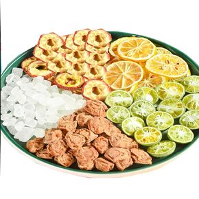 Green orange lemon Hawthorn Plum tea 7.76 oz / 220g Dried kumquat lemon Fruit Tea Plum juice drink