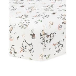 Under The Nile Playpen/Playard Sheet - Pink Dots - Organic Cotton