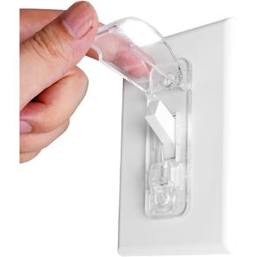 (Clear, 2 Pack) Wall Switch Guard, Child Proof Light Switch Plate Covers Protects Your Lights from being Accidentally Turned On or Off by Children and Adults