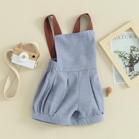 Infant Baby Boys Summer Outfit Suspender Shorts Sleeveless Romper Overall Bib Pants Jumpsuit Gentleman Clothes in Saudi Arabia