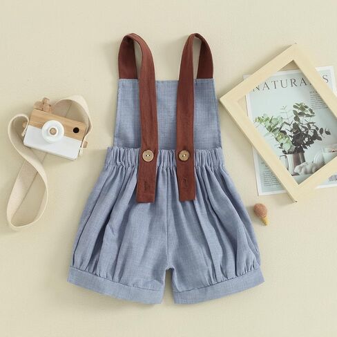 Infant Baby Boys Summer Outfit Suspender Shorts Sleeveless Romper Overall Bib Pants Jumpsuit Gentleman Clothes in Saudi Arabia