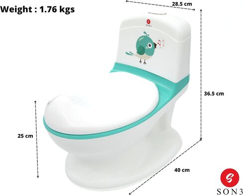 Toddler Potty Training Toilet for Boys and Girls, Baby Realistic Potty Noise Flushing, Stable, Comfortable, Removable Tray. Ideal First Toilet. in Saudi Arabia