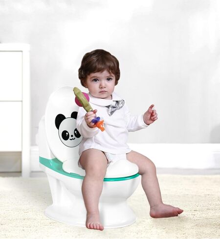Toddler Potty Training Toilet for Boys and Girls, Baby Realistic Potty Noise Flushing, Stable, Comfortable, Removable Tray. Ideal First Toilet. in Saudi Arabia