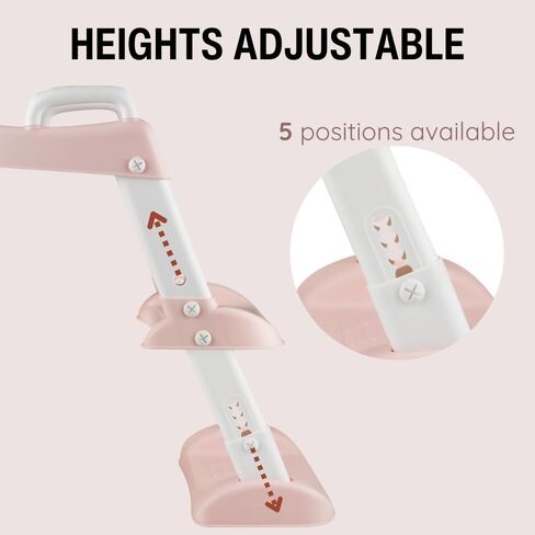 PandaEar Toilet Potty Training Seat with Step Stool Ladder, Comfortable Safe Potty Seat with Anti-Slip Pads Ladder for Kids Boys Girls Toddlers (Pink) in Saudi Arabia