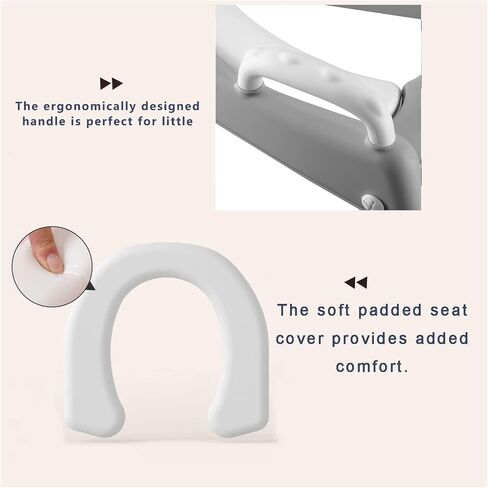 PandaEar Toilet Potty Training Seat with Step Stool Ladder, Comfortable Safe Potty Seat with Anti-Slip Pads Ladder for Kids Boys Girls Toddlers (Pink) in Saudi Arabia
