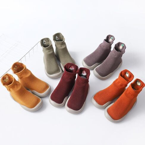 Baby Shoes Toddler Infant Non Slip Soft Rubber Sole Slippers First Walking Shoes for Baby Boys Girls 2 Pairs in Saudi Arabia
