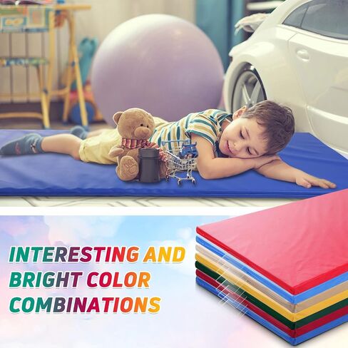 7 Pieces Kids Rest Mat Preschool Nap Mats Portable Rest Napping Mat with Name Tag Holder Toddler Daycare Preschool Sleeping Mats for Kids Students Preschool Classroom Home in Saudi Arabia