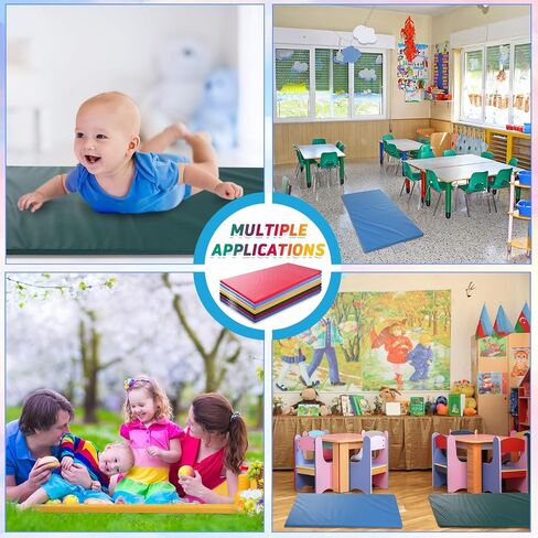7 Pieces Kids Rest Mat Preschool Nap Mats Portable Rest Napping Mat with Name Tag Holder Toddler Daycare Preschool Sleeping Mats for Kids Students Preschool Classroom Home in Saudi Arabia