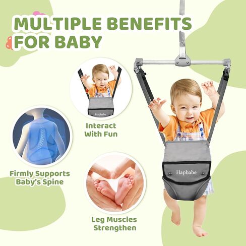 سترة هابابي لباب الأطفال مع حزام ومقعد قابلين للتعديل، سترة مدخل الطفل مع وظيفة حزام المشي، هدية مثالية للرضع، باللون الأسود in Kuwait