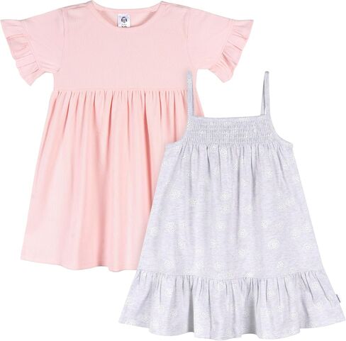 Gerber Girls' Toddler Short-Sleeve and Sleeveless Dress Set in Saudi Arabia