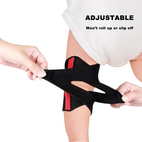 Adjustable Baby Knee Pads for Crawling (2 Pairs),Don't Slip Off Non-Slip Knee Pads for Infant and Toddlers (Red, 6-36Months(16-32lb)) in Kuwait
