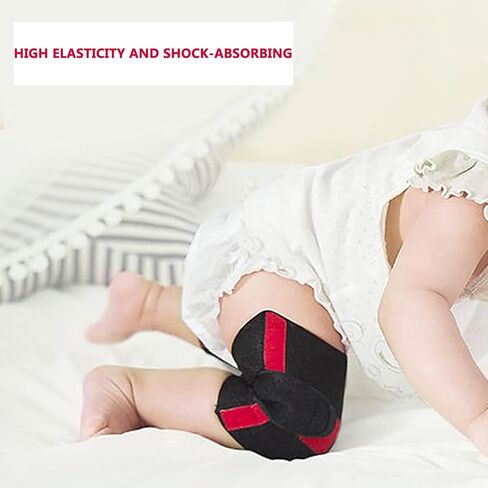 Adjustable Baby Knee Pads for Crawling (2 Pairs),Don't Slip Off Non-Slip Knee Pads for Infant and Toddlers (Red, 6-36Months(16-32lb)) in Kuwait