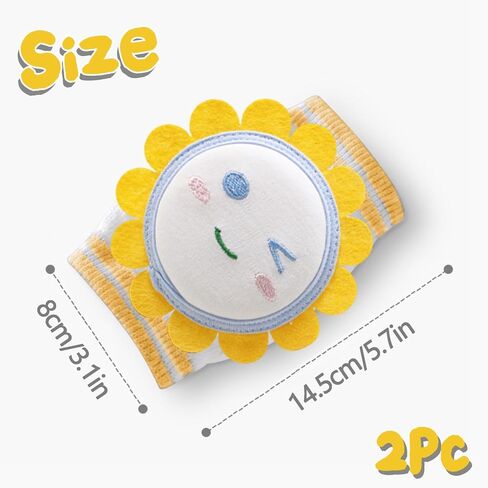 Baby Knee Pads for Crawling, Baby Knee Protectors Breathable Crawling Knee Pads with Sponge Pad, Anti-Slip Knee Pads Leg Warmers Protective Cover for Unisex Babies（1 Pair） in Kuwait