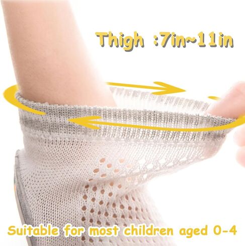 Baby Knee Pads for Crawling, Baby Knee Protectors Breathable Crawling Knee Pads with Sponge Pad, Anti-Slip Knee Pads Leg Warmers Protective Cover for Unisex Babies（1 Pair） in Kuwait