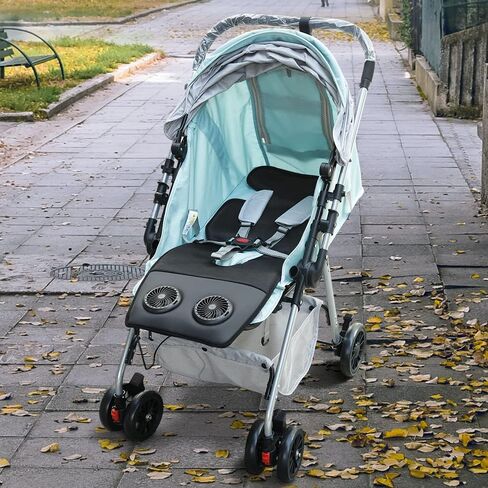 وسادة تبريد مقعد السيارة للأطفال، وسادة تبريد مقعد الثلج قابلة للتنفس في الصيف، مناسبة لكرسي الطعام في مقعد عربة الأطفال، مع مروحتين قابلتين للتعديل ومصدر طاقة USB، تبريد مثالي في الصيف (أسود) in Kuwait