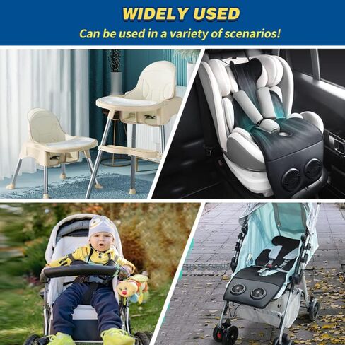Baby Car seat Cooler Pad, Summer Breathable ice Seat Cooling Cushion, Suitable for Stroller seat Dining Chair, with 2 Adjustable Fans and USB Power Supply, Perfect Cooling in Summer (Black) in Saudi Arabia