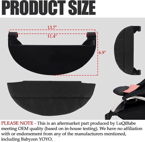 Baby Leg Rest with Padded Cover Compatible with Babyzen YOYO Stroller Footrest 12.5 Inch Long Extend Infant Pram Footboard Provide Additional Comfort in Stroller - Black in Kuwait