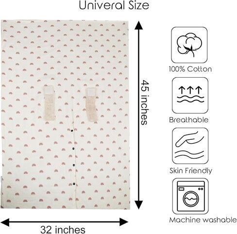 Muslin Cotton Baby car seat Canopy Cover with Flannel for Winter,Multi-Use Mom Nursing Breastfeeding Cover,Flannel Blanket for Infant,Pink. in Saudi Arabia