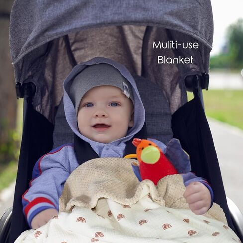 Muslin Cotton Baby car seat Canopy Cover with Flannel for Winter,Multi-Use Mom Nursing Breastfeeding Cover,Flannel Blanket for Infant,Pink. in Saudi Arabia
