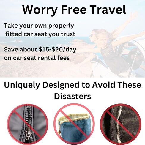 Car Seat Travel Bag for Airplane, Carseat Cover for Airplane Travel, Car Seat Carrier for Airport, Carseat Bag, Booster Seat Travel Bag, Car Seat Backpack for Air Travel, Car Seat Airplane Travel Bag in Saudi Arabia