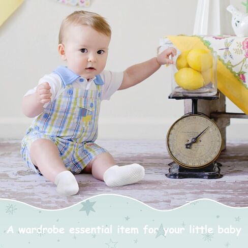 Baby Socks Toddler Socks Non Slip Grip Ankle Socks with Non Skid Soles 12 Pack for 6-12 Months 1-3 Years Baby Socks in Saudi Arabia