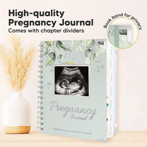 Pregnancy Journal Memory Book - 90 Pages Hardcover Pregnancy Book, Pregnancy Planner, Pregnancy Journals for First Time Moms, Baby Memory Book, Ultrasound Baby Book Memory, Mother's Day Gifts (Sage) in Saudi Arabia