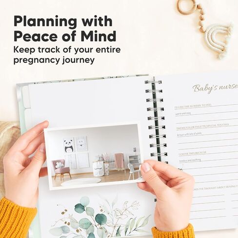 Pregnancy Journal Memory Book - 90 Pages Hardcover Pregnancy Book, Pregnancy Planner, Pregnancy Journals for First Time Moms, Baby Memory Book, Ultrasound Baby Book Memory, Mother's Day Gifts (Sage) in Saudi Arabia