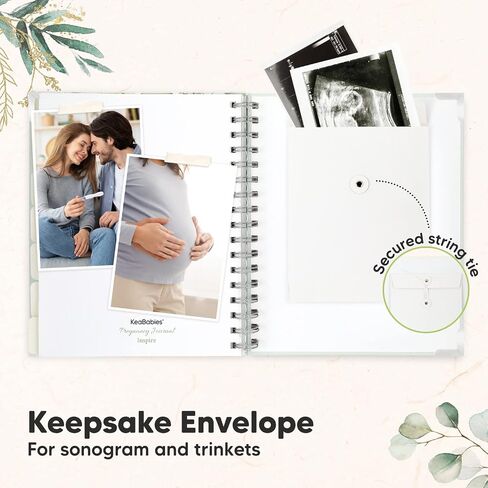 Pregnancy Journal Memory Book - 90 Pages Hardcover Pregnancy Book, Pregnancy Planner, Pregnancy Journals for First Time Moms, Baby Memory Book, Ultrasound Baby Book Memory, Mother's Day Gifts (Sage) in Saudi Arabia