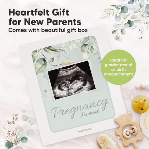 Pregnancy Journal Memory Book - 90 Pages Hardcover Pregnancy Book, Pregnancy Planner, Pregnancy Journals for First Time Moms, Baby Memory Book, Ultrasound Baby Book Memory, Mother's Day Gifts (Sage) in Saudi Arabia