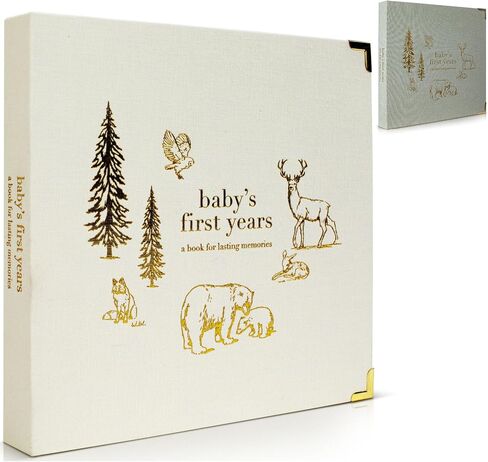 Keepsake Baby Memory Book for Boys and Girls – Timeless First 5 Year Baby Book – Gender Neutral Sage Baby Journal Scrapbook or Photo Album - A Milestone Book to Record Every Event from Birth to Age 5 in Kuwait