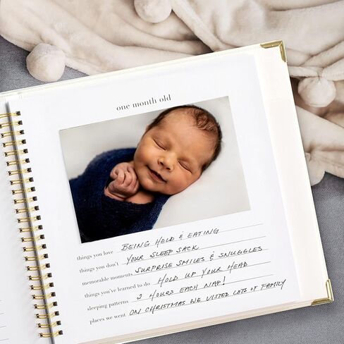 Keepsake Baby Memory Book for Boys and Girls – Timeless First 5 Year Baby Book – Gender Neutral Sage Baby Journal Scrapbook or Photo Album - A Milestone Book to Record Every Event from Birth to Age 5 in Kuwait