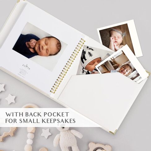 Keepsake Baby Memory Book for Boys and Girls – Timeless First 5 Year Baby Book – Gender Neutral Sage Baby Journal Scrapbook or Photo Album - A Milestone Book to Record Every Event from Birth to Age 5 in Kuwait