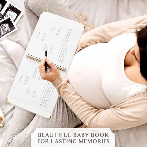 Keepsake Baby Memory Book for Boys and Girls – Timeless First 5 Year Baby Book – Gender Neutral Sage Baby Journal Scrapbook or Photo Album - A Milestone Book to Record Every Event from Birth to Age 5 in Kuwait