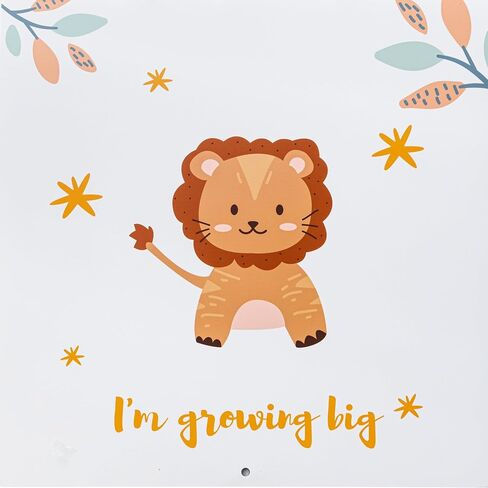 Baby First Year Calendar Keepsake Memory Calendar BONUS/W 75 Stickers – Gender Neutral | Family Tree | Journal Book to Record every special moment for Baby Boys & Baby Girls (LITTLE LION) in Saudi Arabia