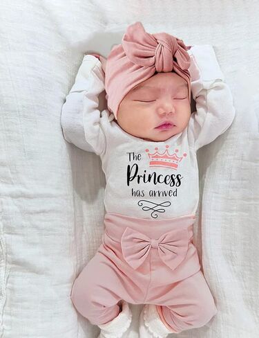 Baby Girl Clothes Infant Newborn Baby Clothes for Girls Long Sleeve Romper Pant Sets Letter Prints Baby Girl Outfits in Saudi Arabia